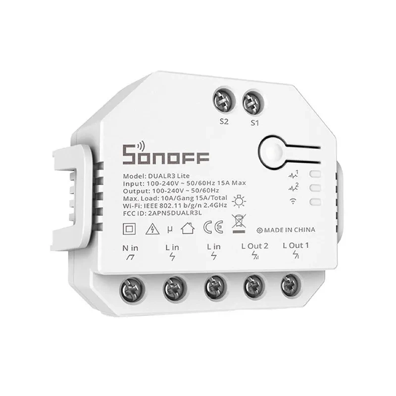 Išmanusis WiFi jungiklis Sonoff Dual R3 Lite