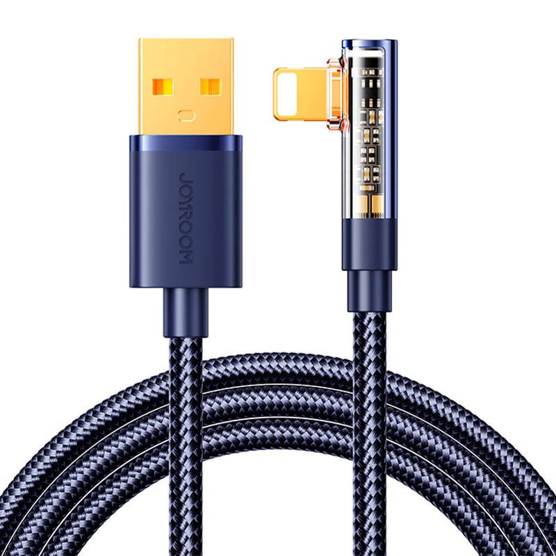 Kampinis USB-A / Lightning / 1,2 m kabelis Joyroom S-UL012A6 (mėlynas)