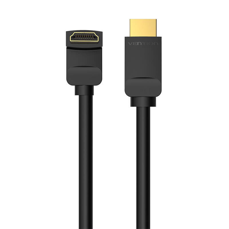HDMI 2.0 kabelis Vention AAQBH 2m, kampuotas 270°, 4K 60Hz (Juodas)