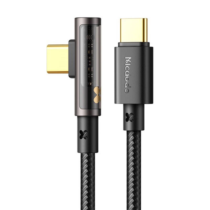USB-C į USB-C prizmės 90 laipsnių kabelis Mcdodo CA-3401, 100 W, 1,8 m (juodas)