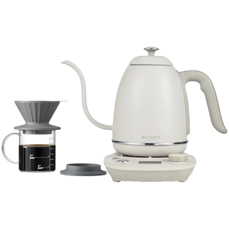 BUYDEEM Electric Gooseneck Coffee Kettle, model K821, color Oat White EU|K821-OW/EU