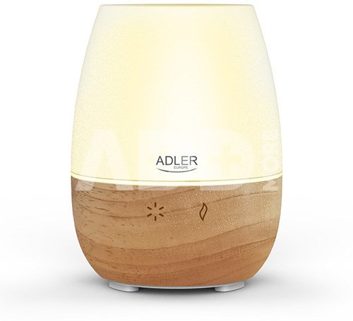 Adler Ultrasonic Aroma Diffuser AD 7967 Ultrasonic, Suitable for rooms up to 25 m³, Brown/White