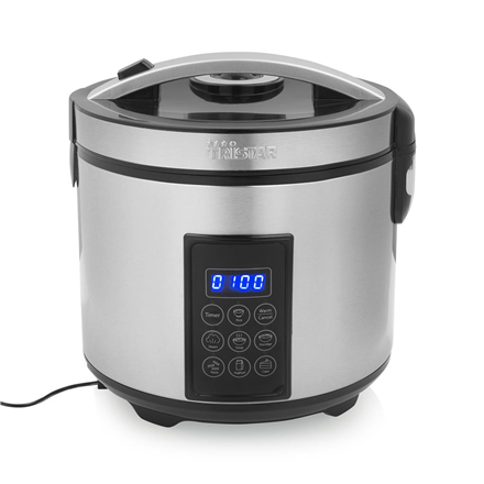 Tristar Digital Rice and Steam Cooker | RK-6138 | 900 W | 2.2 L | Number of programs 7 | Grey|RK-6138