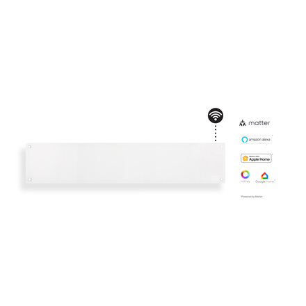 Mill Heater GL1000LWIFI3 WiFi Gen3 Panel Heater 1000 W Suitable for rooms up to 12-16 m² White IPX4|GL1000LWIFI3