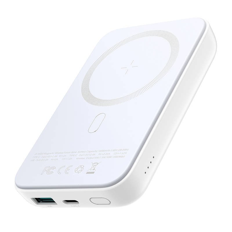 Mini belaidė išorinė baterija 20W 10000mAh Joyroom JR-W020 (balta)