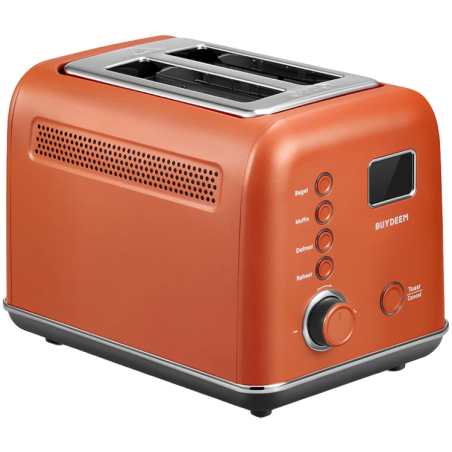 BUYDEEM 2 Slice Automatic Metal Toaster, model DT730E, color Koi Red, EU|DT730E-KR/EU