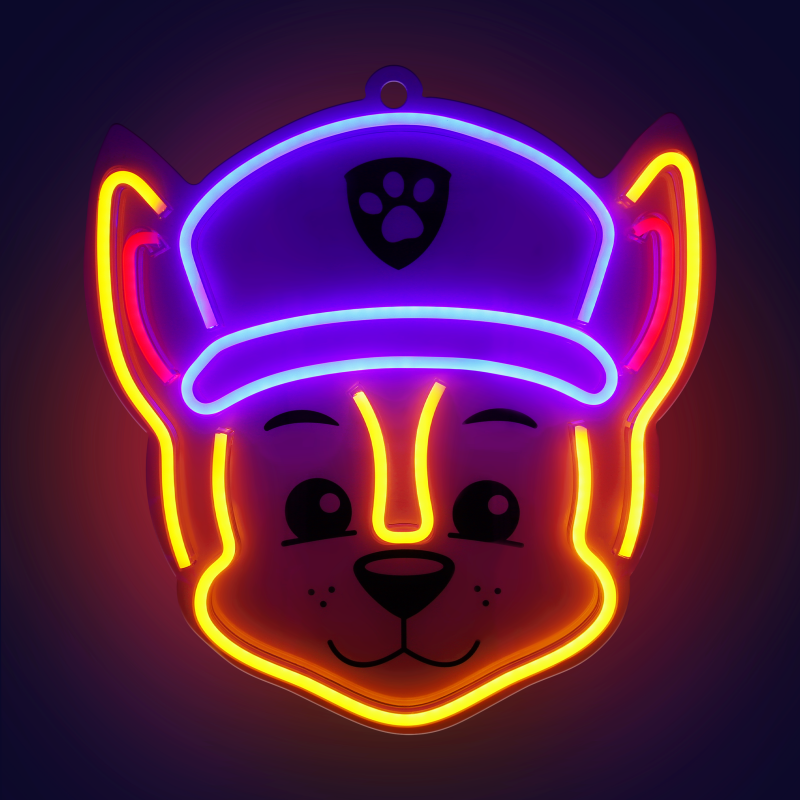 Pakabinamas neoninis LED "Paw Patrol" ant stiklo - Chase OW-130346