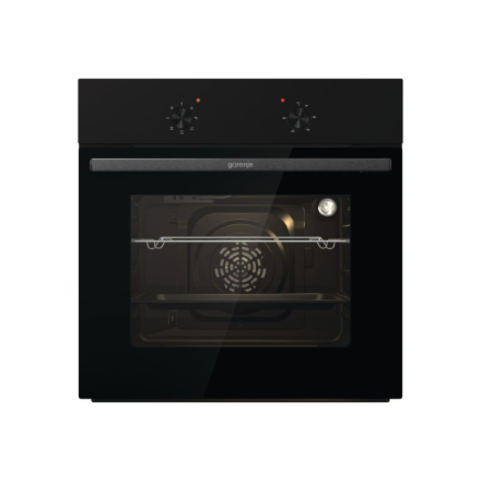 Gorenje Oven | BO6615E01B | 60 L | Electric | EnamelClean | Push pull buttons | Height 59.5 cm | Width 59.5 cm | Stainless steel|BO6615E01B