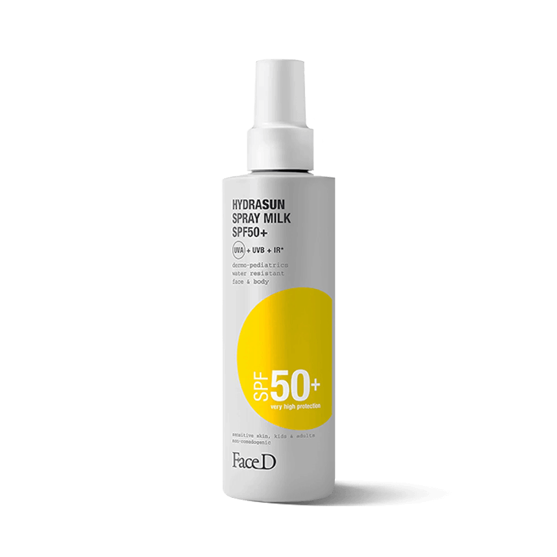 FaceD Drėkinantis purškiamas pienelis nuo saulės SPF50