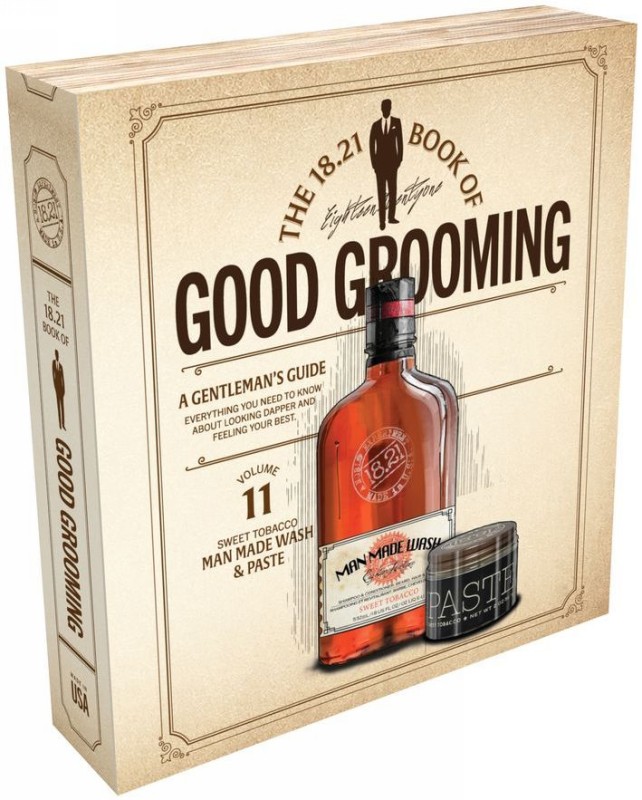 Plaukų ir kūno priežiūros priemonių rinkinys vyrams 18.21 Man Made Faux Book Gift Set Sweet Tobacco, GSV11ST