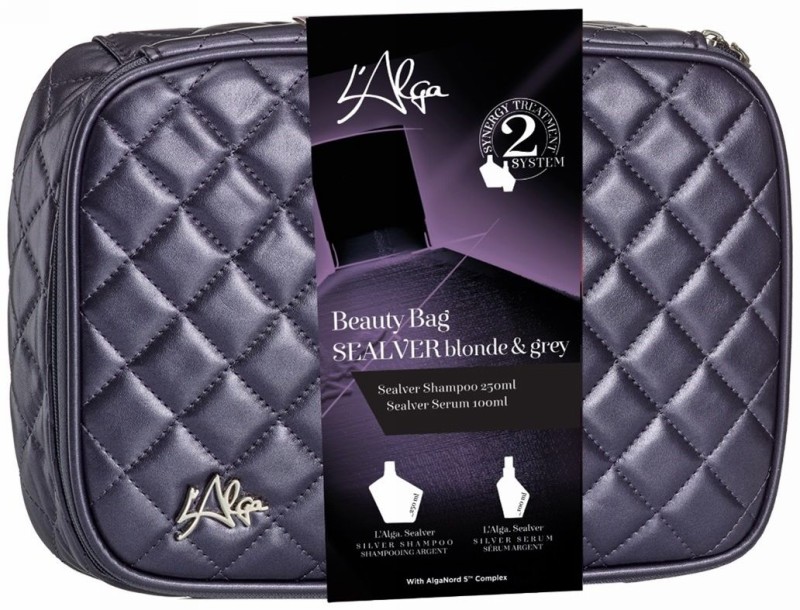 Plaukų priežiūros priemonių rinkinys L'Alga SEALVER Beauty Bag LALA600413, rinkinį sudaro: šampūnas plaukams 250 ml, serumas plaukams 100 ml