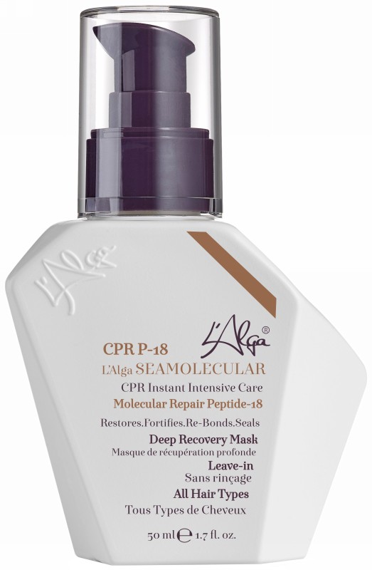Nenuplaunama, giliai drėkinanti kaukė plaukams su peptidais L'Alga Seamolecular CPR Deep Recovery Mask Peptide-18 LALA153301, 50 ml