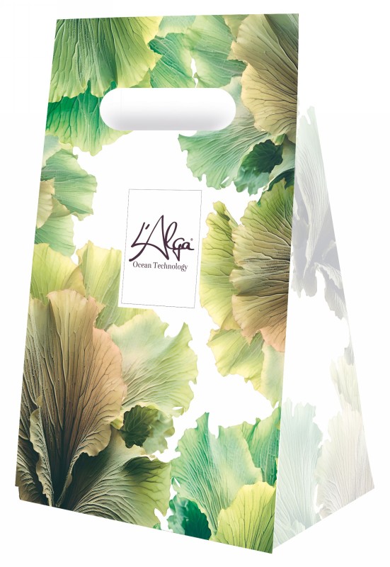 Plaukų priežiūros priemonių rinkinys L'Alga SEASTRAIGHT 2 Luxury Bag LALA600708, rinkinį sudaro: šampūnas plaukams 250 ml, kaukė plaukams 250 ml, serumas plaukams 100 ml, šukos plaukams