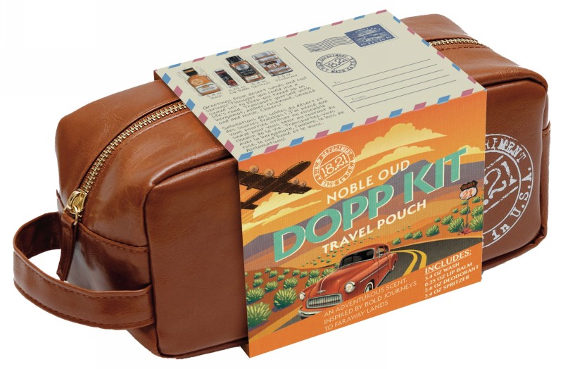 Plaukų ir kūno priežiūros priemonių rinkinys vyrams 18.21 Man Made Dopp Kit Noble Oud DPKNO, rinkinį sudaro: daugiafunkcė priemonė 100 ml, dezodorantas 75 g, kūno dezodorantas 100 ml, lūpų balzamas 7 g