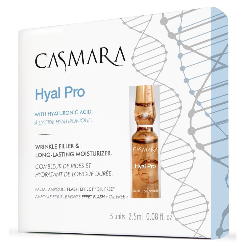 Ampulės veido odai Casmara Hyal Pro Ampoule CASA00011, stangrinančios, gaivinančios veido odą, 2.5 ml, 5 vnt