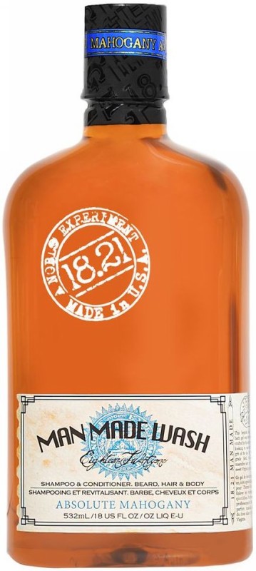 Daugiafunkcė priemonė vyrams 3 in 1: stiprinamasis šampūnas, kondicionierius ir kūno prausiklis viename 18.21 Man Made Wash Absolute Mahogany WSH18AM, 532 ml