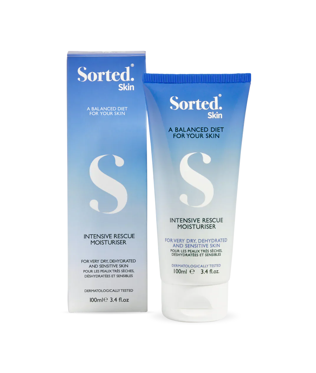 Sorted Skin Intensive Rescue Moisturiser – Intensyvaus poveikio kūno kremas jautriai odai