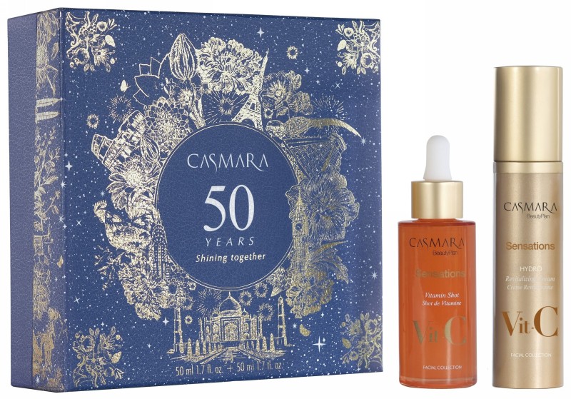 Veido priežiūros priemonių rinkinys Casmara Beauty Box CASAL24251, rinkinį sudaro: veido kremas 50 ml, veido serumas 50 ml