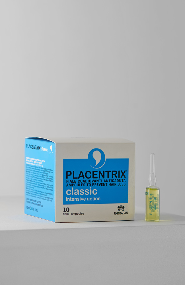 Ampulės nuo plaukų slinkimo PLACENTRIX CLASSIC 10X10 ml.