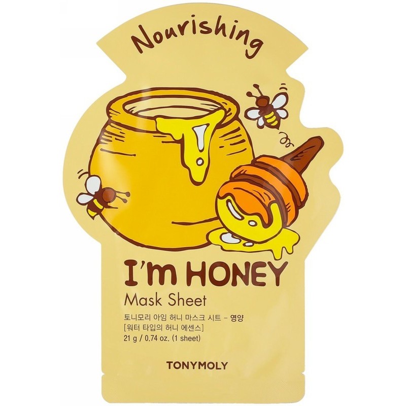Veido kaukė TONYMOLY I´m Honey Mask Sheet TM00000726, maitinanti, 21 g