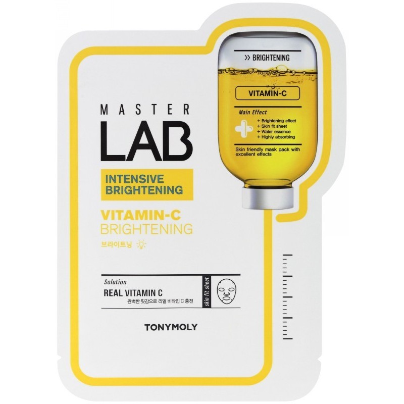 Veido kaukė TONYMOLY Master Lab Sheet Mask Vitamin C SS05035600, skaistinanti, 19 g