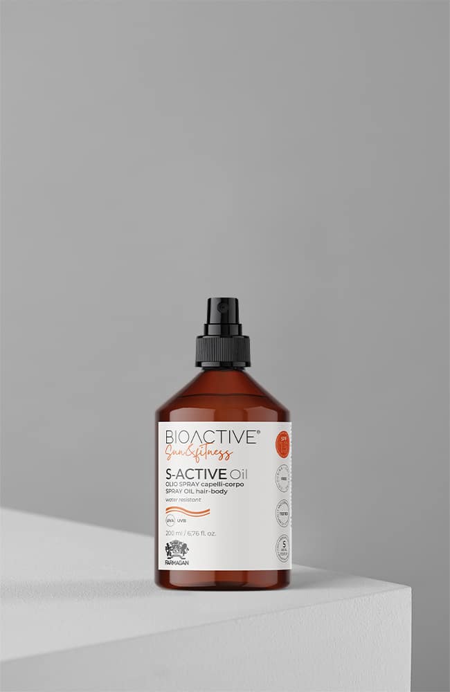 BIOACTIVE SUN&FITNESS S-ACTIVE OIL purškiamas aliejus plaukams-kūnui 200ml