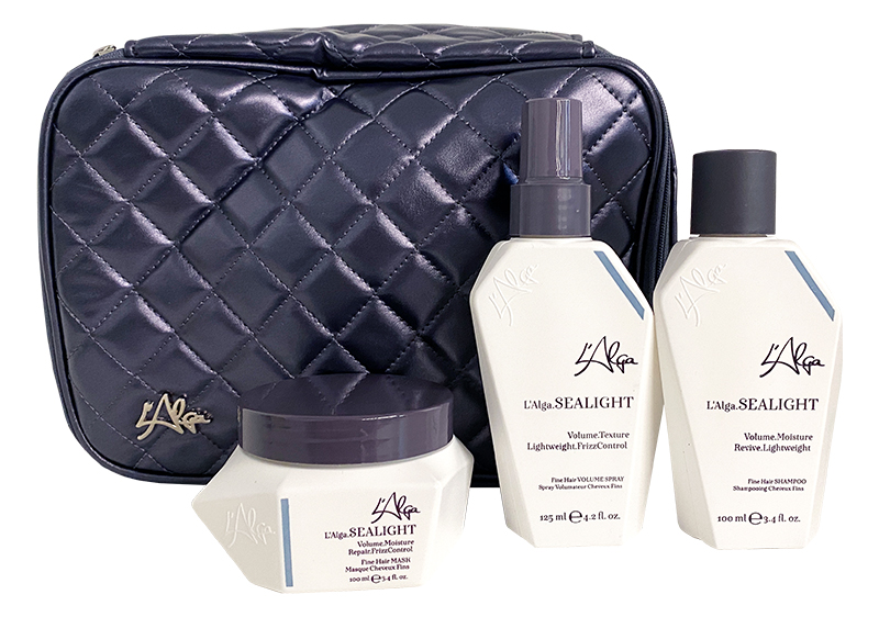 Plaukų priežiūros priemonių rinkinys L'Alga Sealight Beauty Bag LALA600411, ploniems plaukams