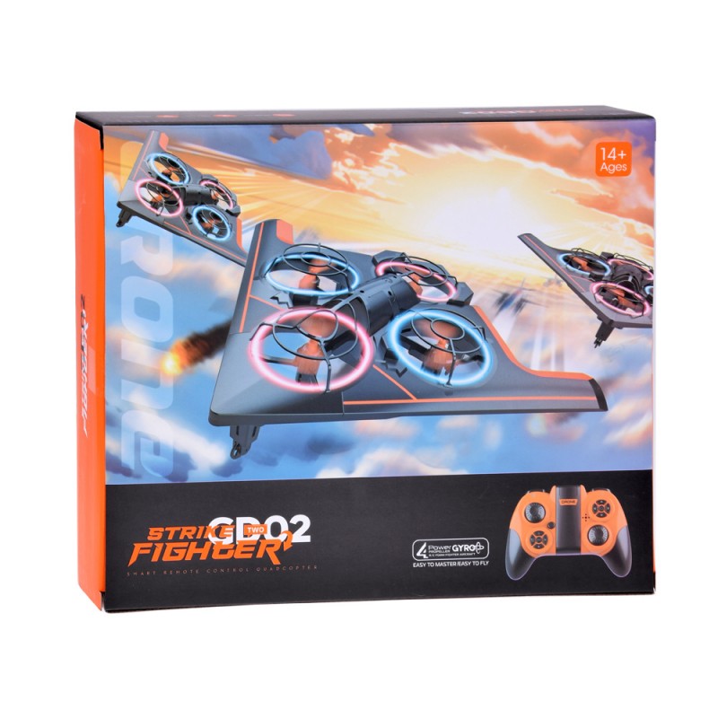 Nuotoliniu būdu valdomas dronas Quadcopter skraidanti transporto priemonė + LED apšvietimas RC0702