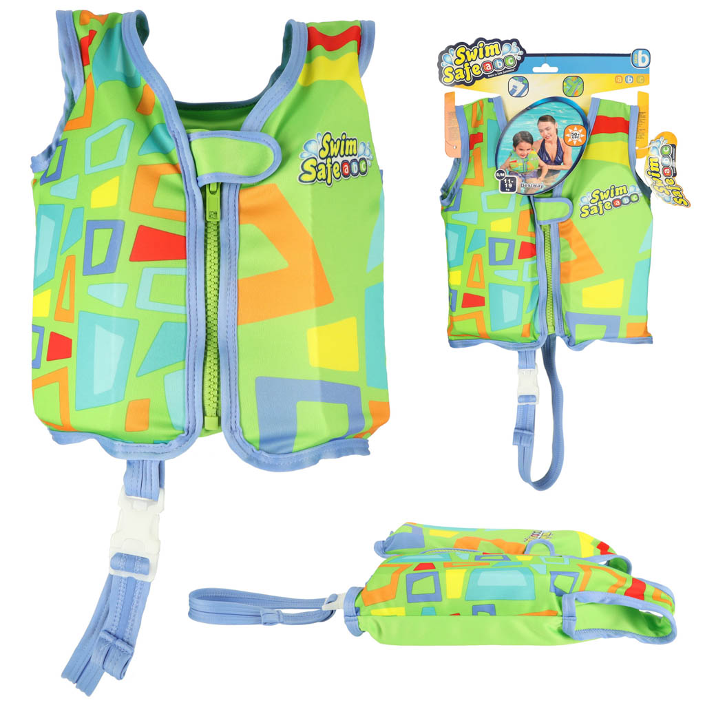 BESTWAY 32176 vaikiška gelbėjimosi liemenė plaukimui žalia 1-3 metų 11-19 kg
