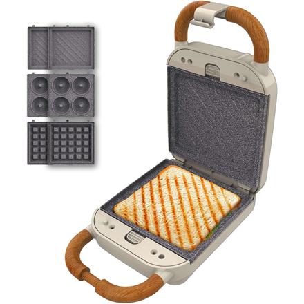 Cecotec Rock'nToast Retro One Beige Sandwich maker|1309