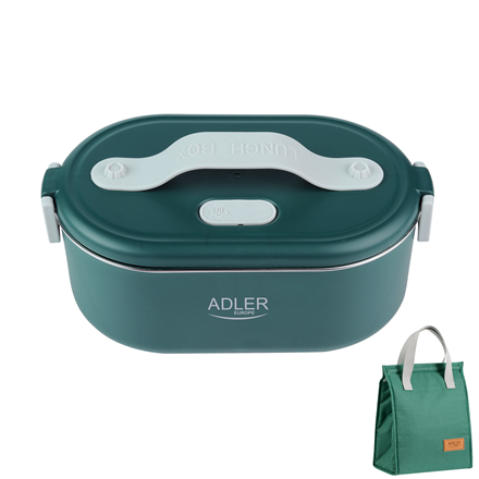 Adler | Electric lunch box with thermal bag | AD 4522 | 0.8 L | Plastic/Stainless steel | Green | Lid included|AD 4522g