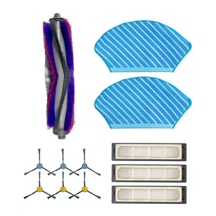 Midea Spare Parts Kit: Side Brush×6pcs, Main Brush×1pc, HEPA Filter×3pcs, Mopping Cloth×2pcs for M7 | Midea|12175000A43592