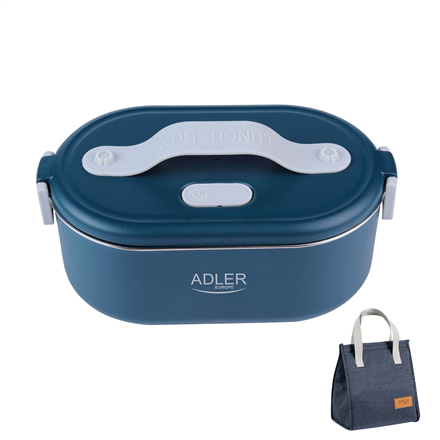 Adler | Electric lunch box with thermal bag | AD 4522 | 0.8 L | Plastic/Stainless steel | Blue | Lid included|AD 4522b