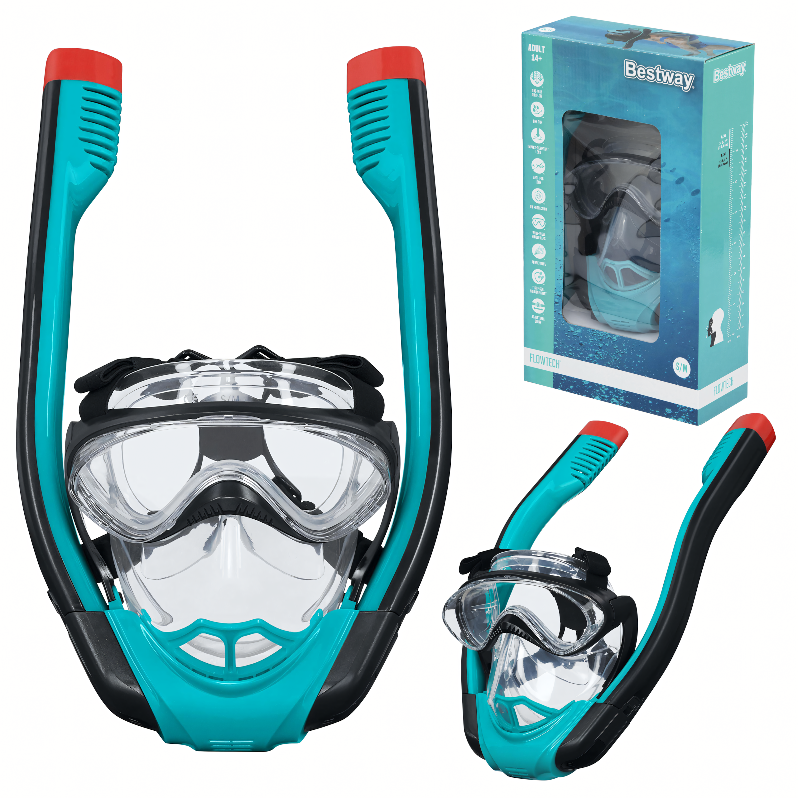 Bestway 24060 Visą Veidą Apimanti Nardymo Kaukė S/M
