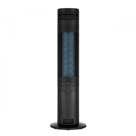 Cooling tower fan, 45W, Ion purifying, 2 ice-box, 4l water tank,  3 wind modes: Normal/Sleep/Eco, 3 speeds,  Air flow 300m3/h, 7h timer, Auto swing blades 60, Remote control, Power off memory, black color, 1000x310x310 mm|MAC402R0BPK
