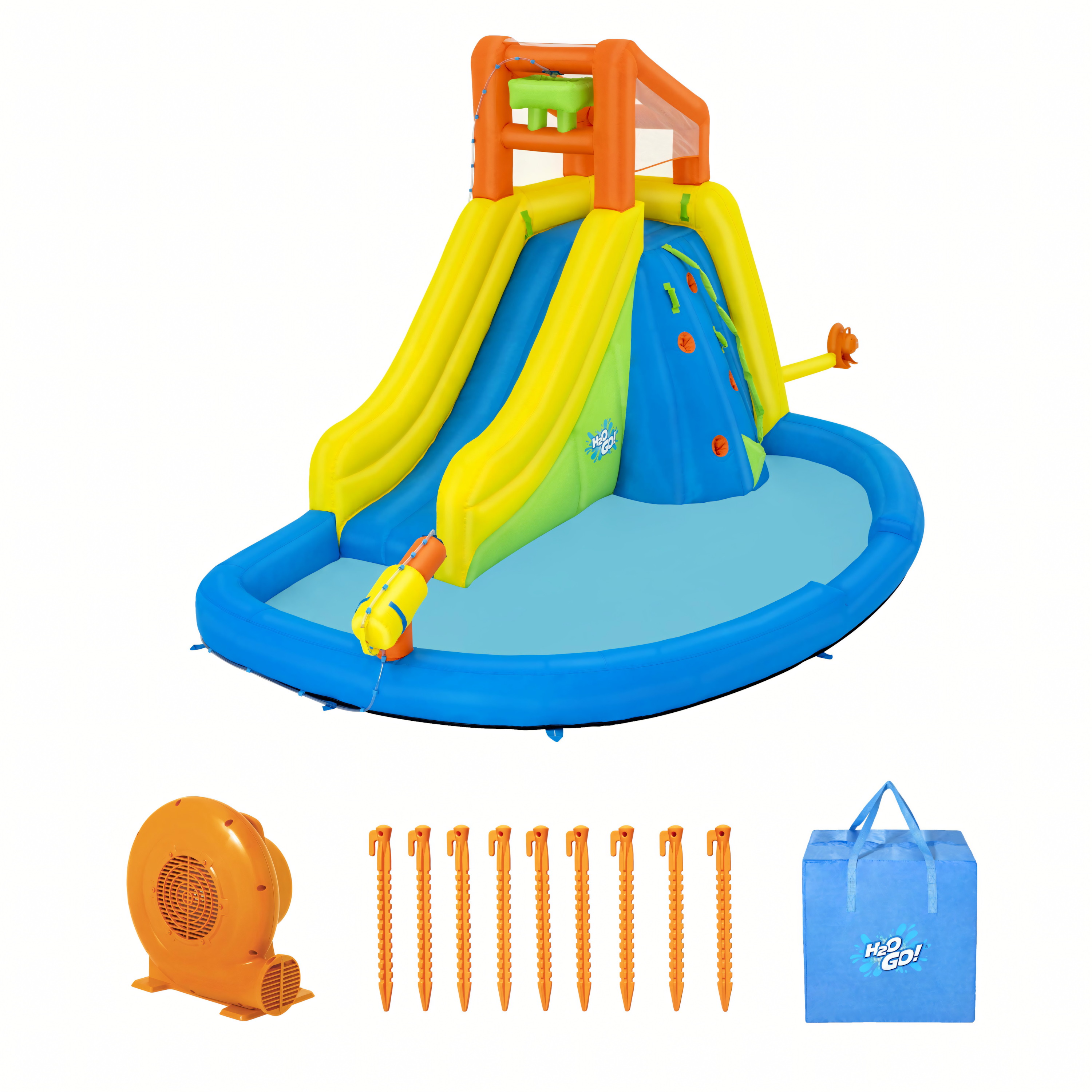 Bestway 53478 Pripučiamas vandens parkas su čiuožykla ir ventiliatoriumi