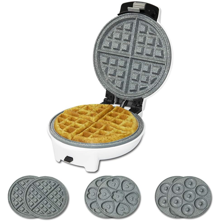 Cecotec Waffle Maker | Fun Gofrestone 3in1 | 700 W | Number of pastry 3 | Waffle/Muffin/Donut | White|8005