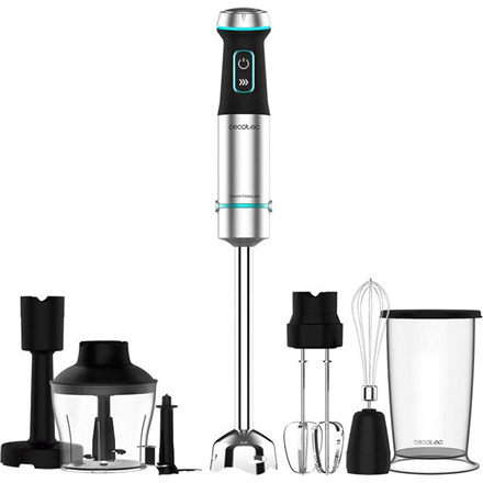 Cecotec Hand Blender | Power TitanBlack 1200 XL PerfectCream&Crush | Hand Blender | 1200 W | Number of speeds Adjustable | Turbo mode | Stainless steel/Black|4293