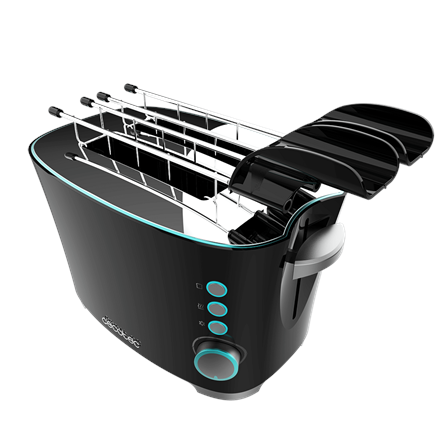 Cecotec Toaster | Toast&Taste Double B | Power 650 W | Number of slots 2 | Housing material Stainless steel|2184