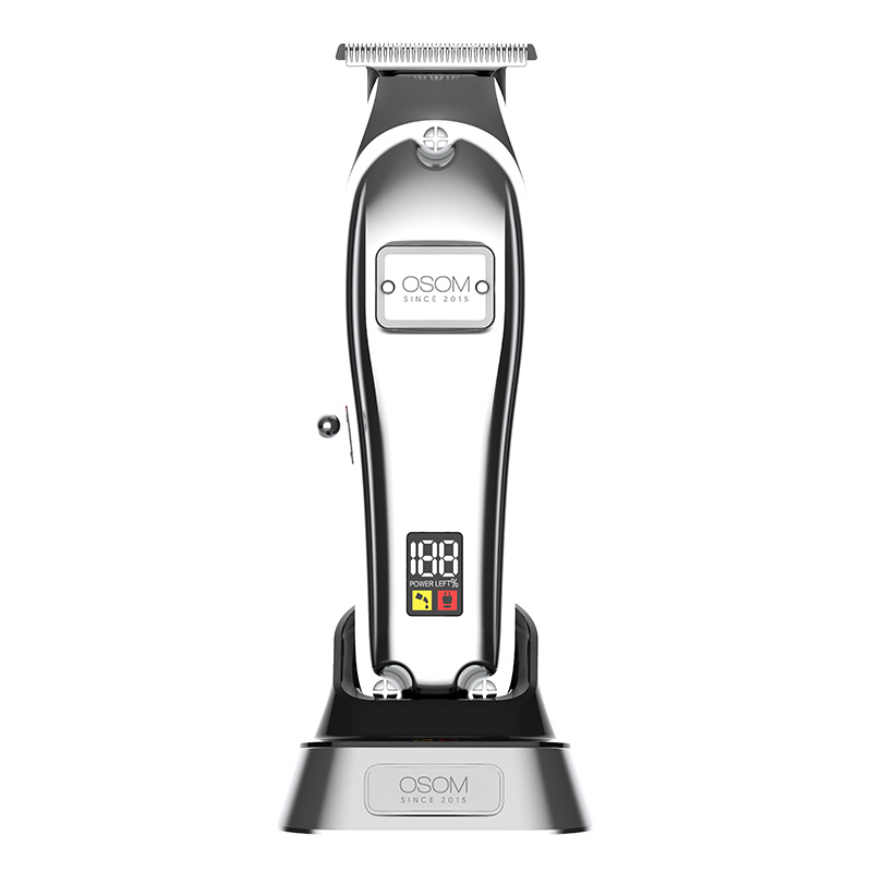 Plaukų kirpimo-kantavimo mašinėlė-trimeris OSOM Electric Hair Trimmer OSOM7SIL, sidabro spalvos