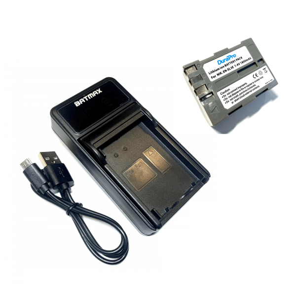 Nikon akumuliatorius EN-EL3 1800 mAh + greitasis LED pakrovėjas