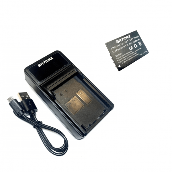 Fujifilm akumuliatorius NP-W126 1260 mAh + greitasis LED pakrovėjas
