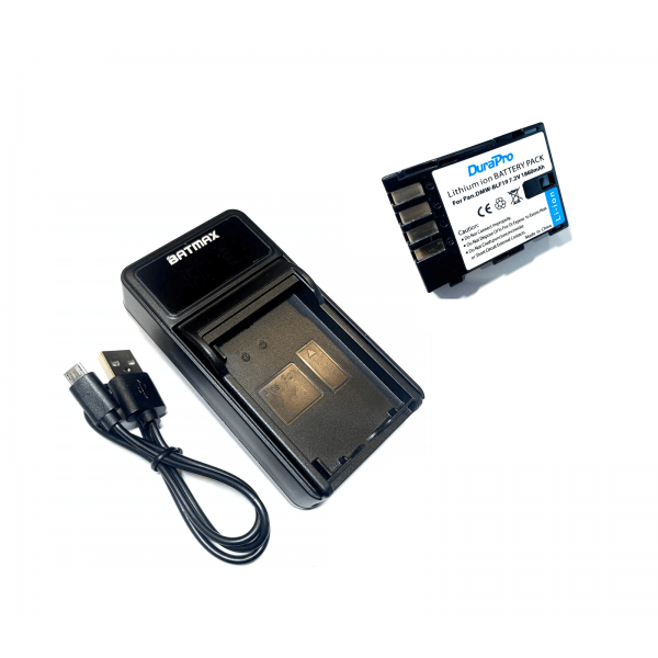 Panasonic akumuliatorius DMW-BLF19 1860 mAh + greitasis LED pakrovėjas