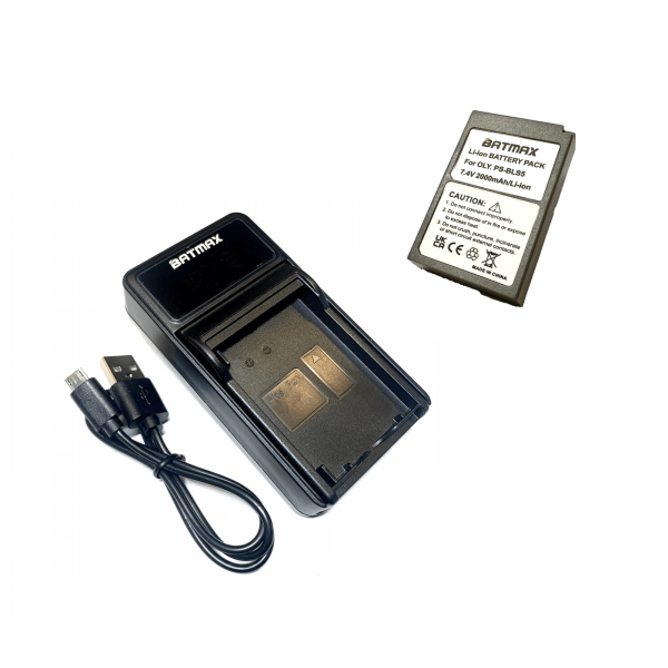 Olympus PS-BLS5 akumuliatorius 2000 mAh + greitasis LED pakrovėjas