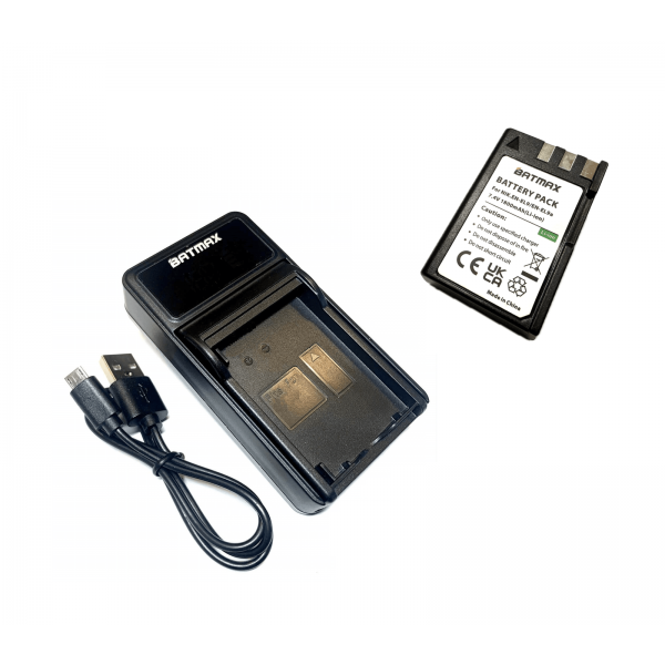 Nikon EN-EL9 akumuliatorius 1800 mAh + greitasis LED pakrovėjas