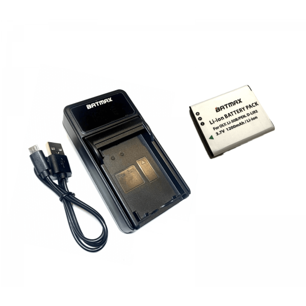 Olympus LI-50B akumuliatorius 1200 mAh + greitasis LED pakrovėjas