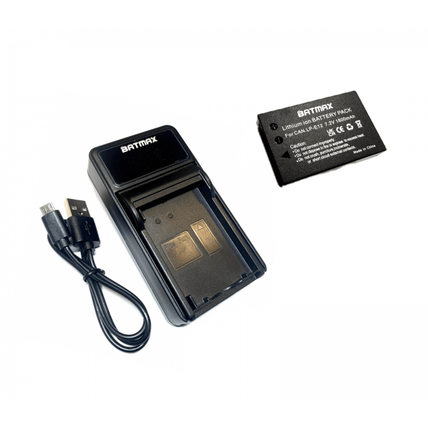 Canon LP-E12 akumuliatorius 1800 mAh + greitasis LED pakrovėjas