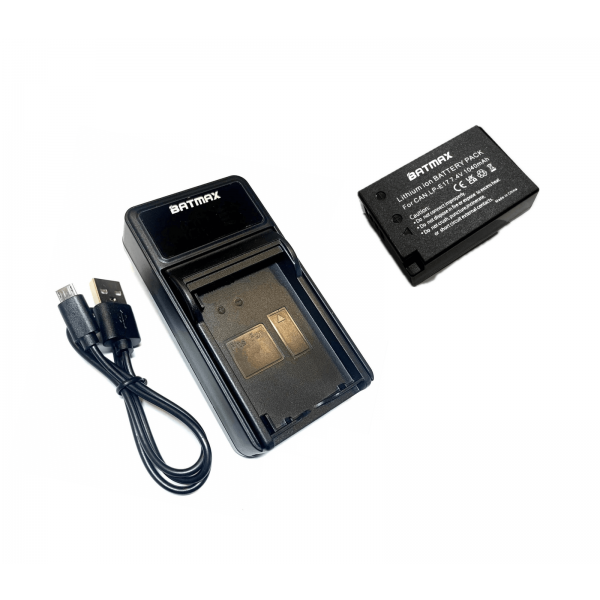 Canon LP-E17 akumuliatorius 1040 mAh + greitasis LED pakrovėjas