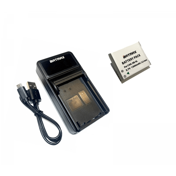Canon NB-6L akumuliatorius 1300 mAh + greitasis LED pakrovėjas