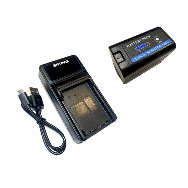 Sony NP-F970 PRO akumuliatorius su indikatoriumi 7200 mAh + greitasis LED pakrovėjas